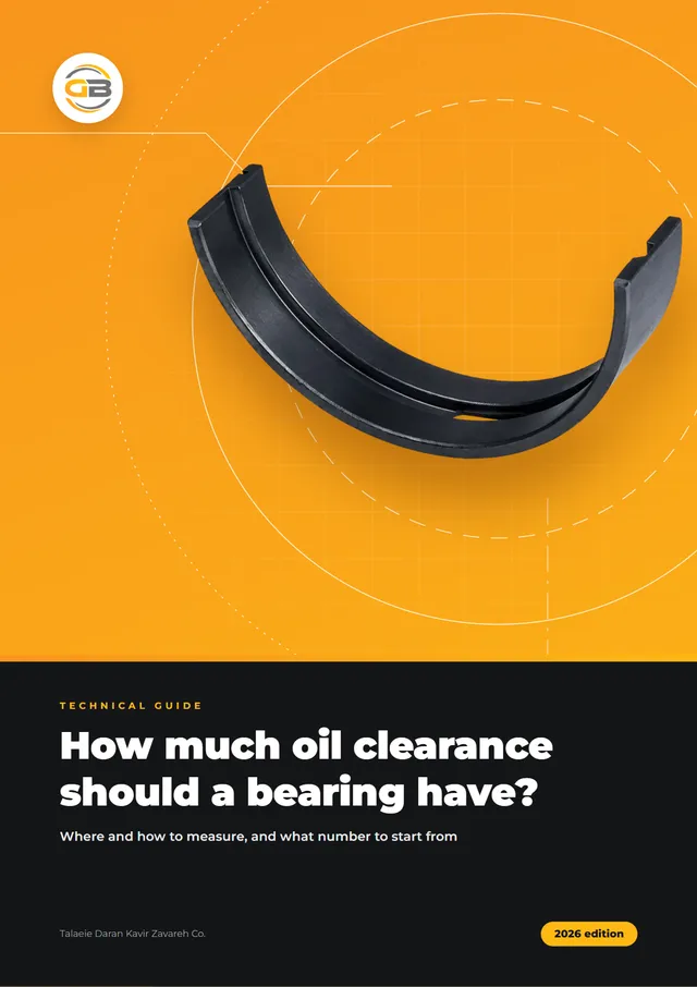 Cover of the bearing oil-clearance guide